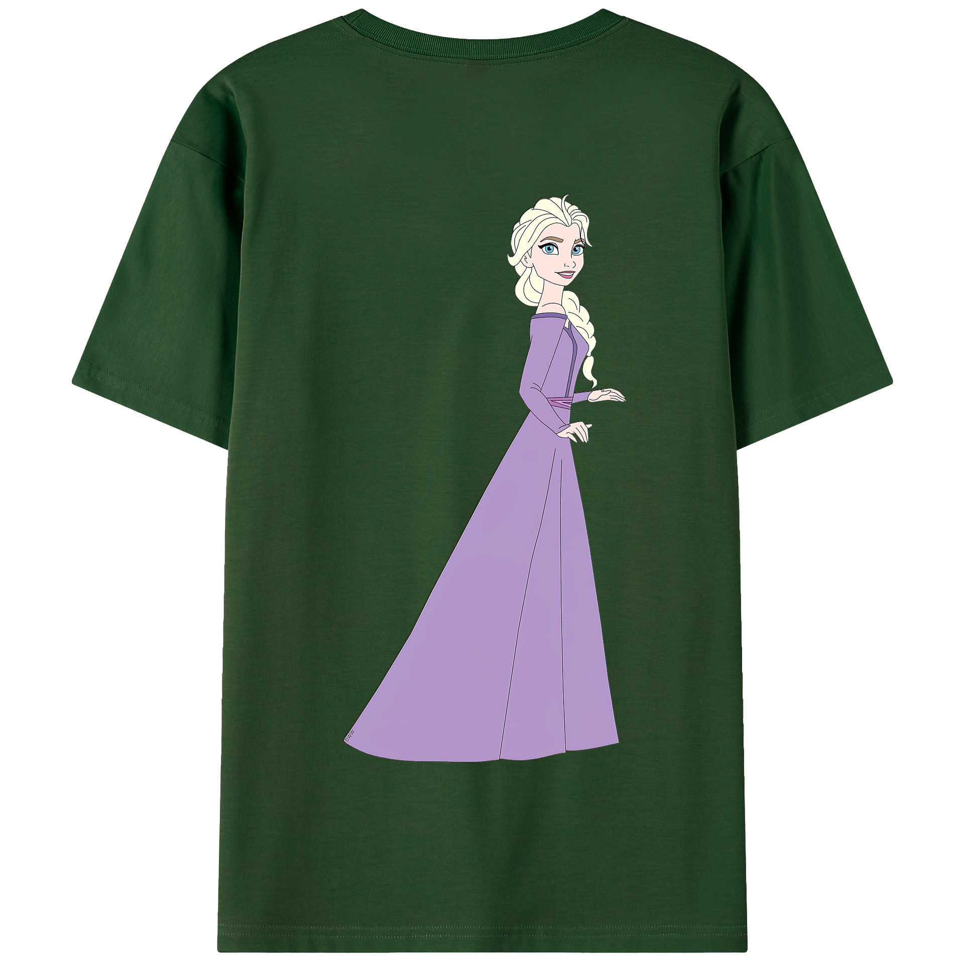 （画像用） アナと雪の女王 アンナ エルサ Frozen Anna Elsa 綿100％半袖Tシャツ（背面プリント）